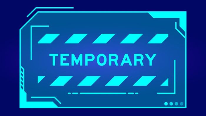 14 Reasons Why You Should Consider Temporary Positions for Part-Time Work - a large blue badge with the word TEMPORARY written on it.