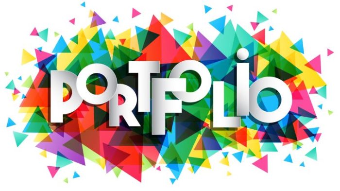 Building a Freelance Portfolio That Attracts Full-Time Roles - the word portfolio in big bright letters.